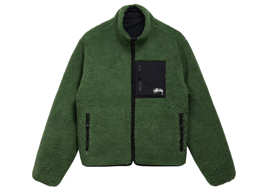 Stussy 8 Ball Sherpa Reversible Jacket