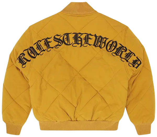 Corteiz Olde English Quilted Bomber Jacket 'Yellow'