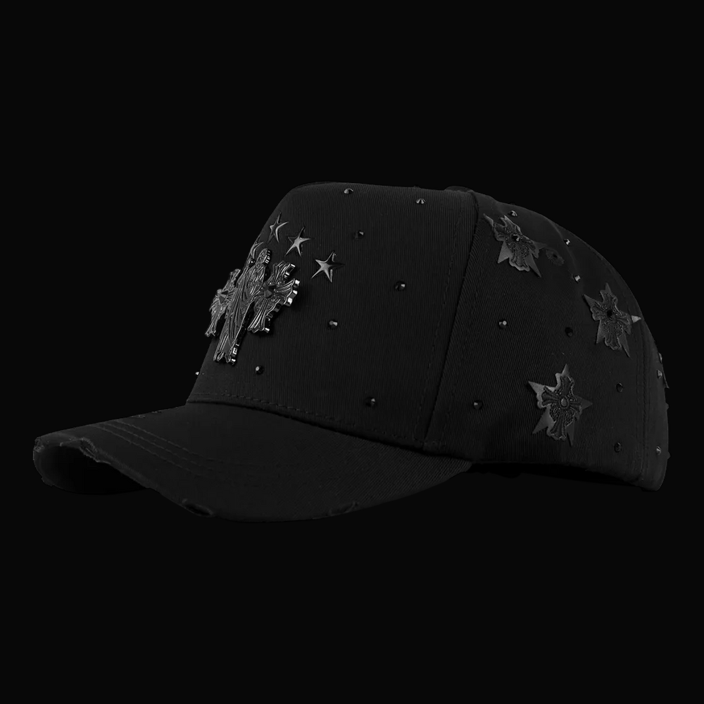MZ Hats San Judas Chrome Crystal 'Black'