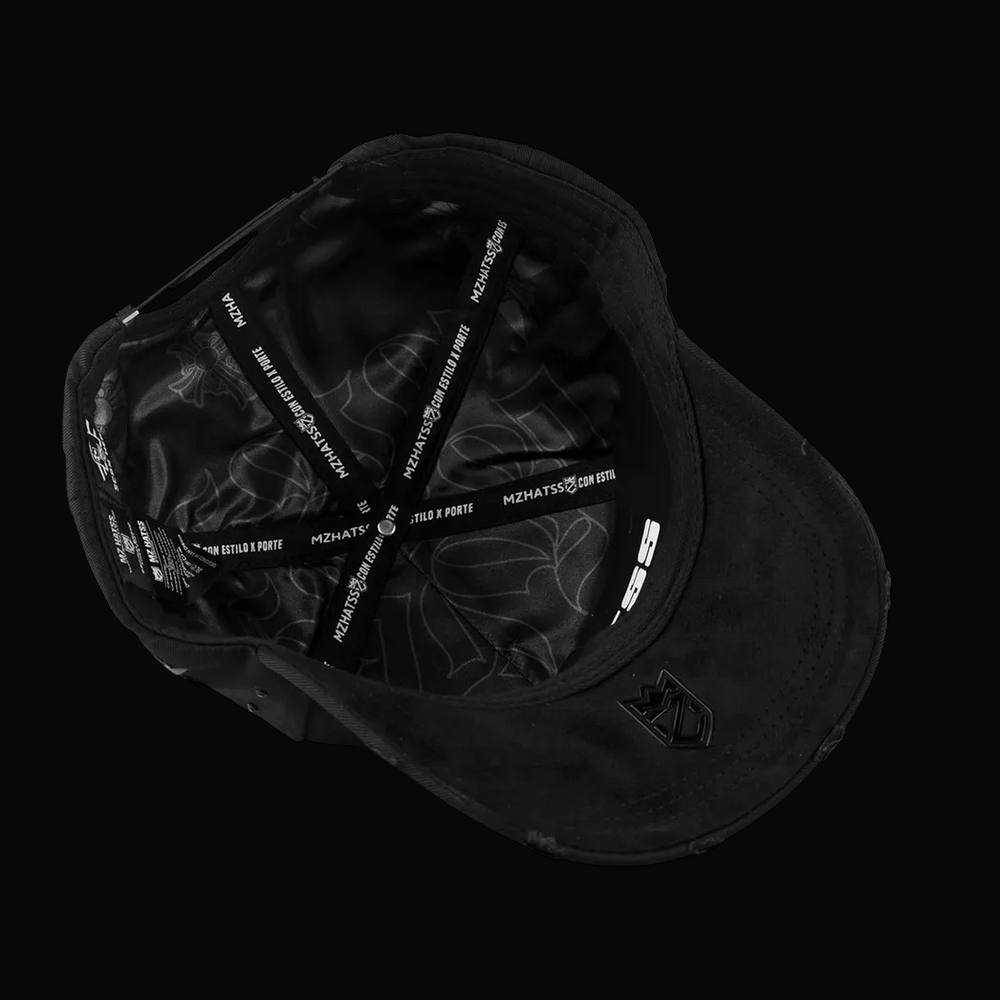 MZ Hats San Judas Chrome Crystal 'Black'