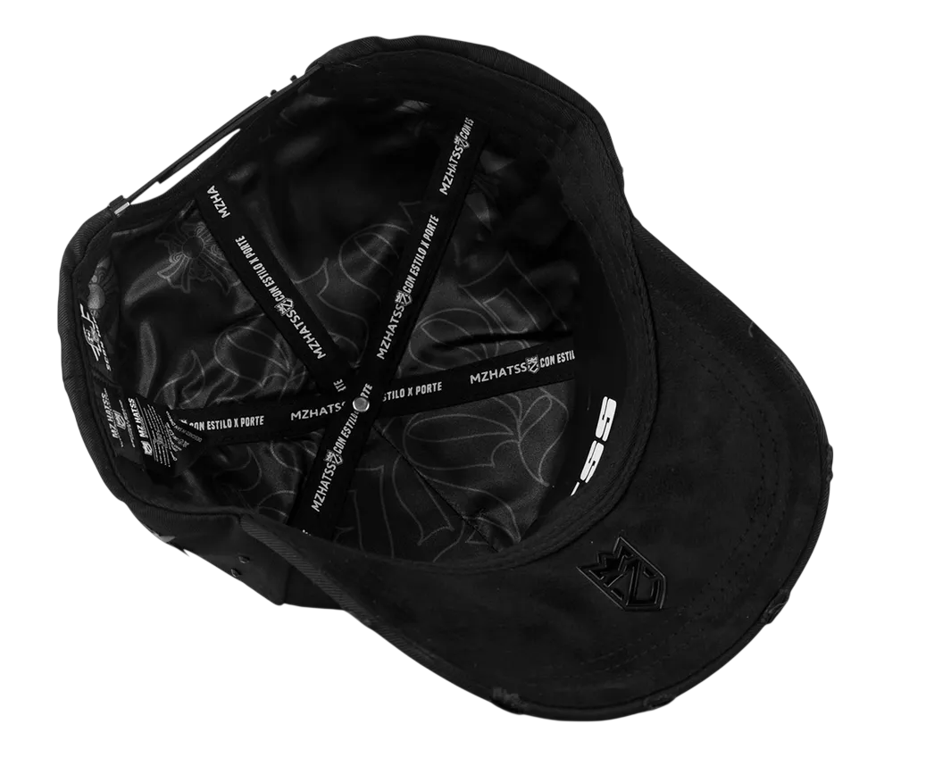 MZ Hats San Judas Chrome Crystal 'Black'
