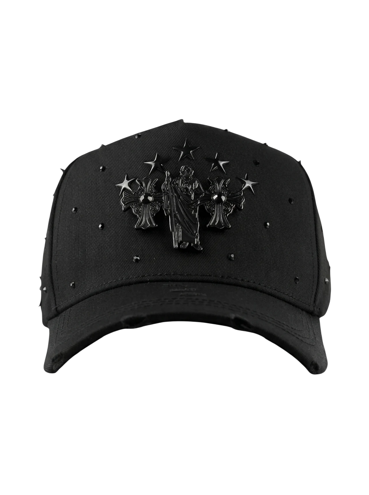 MZ Hats San Judas Chrome Crystal 'Black'