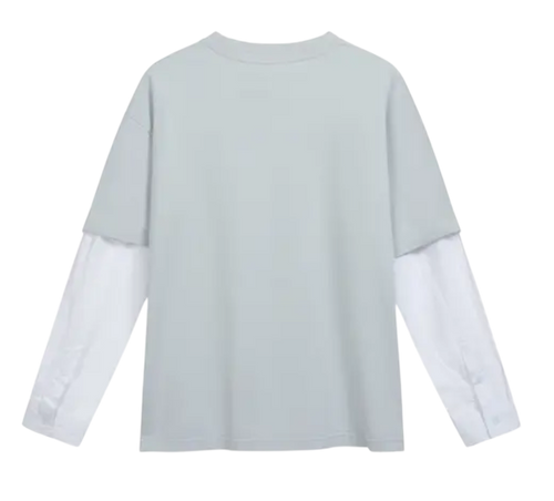 Acne Studios Layered Print T-shirt 'Dusty White'