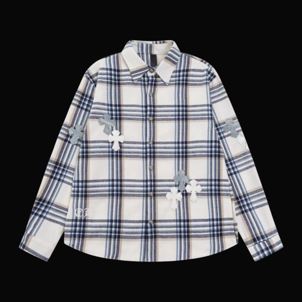 Chrome Hearts CH Flannel White Blue