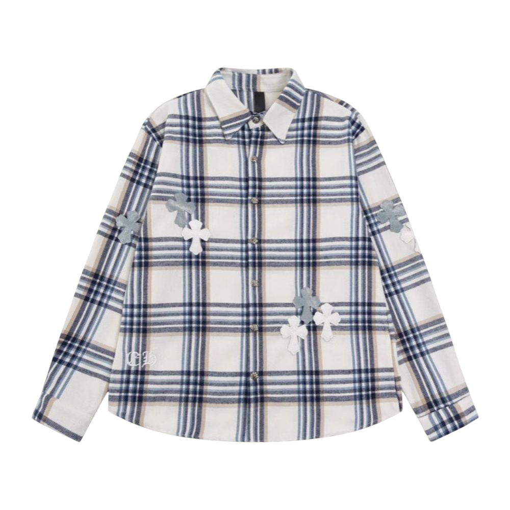 Chrome Hearts CH Flannel White Blue