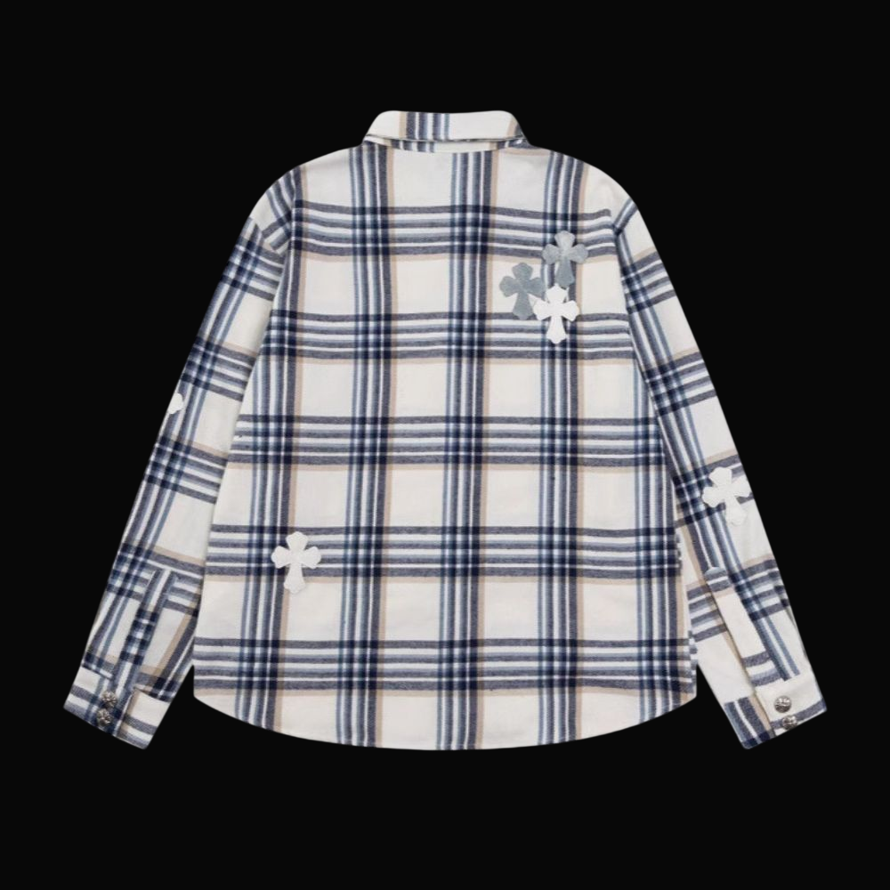 Chrome Hearts CH Flannel White Blue