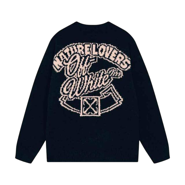 Off-White Natlover Chunky Sweater 'Navy'