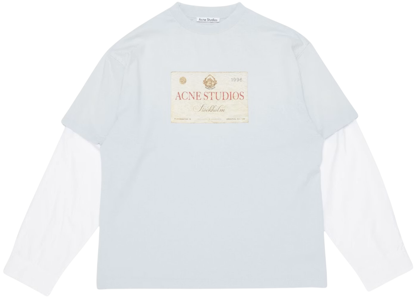 Acne Studios Layered Print T-shirt 'Dusty White'