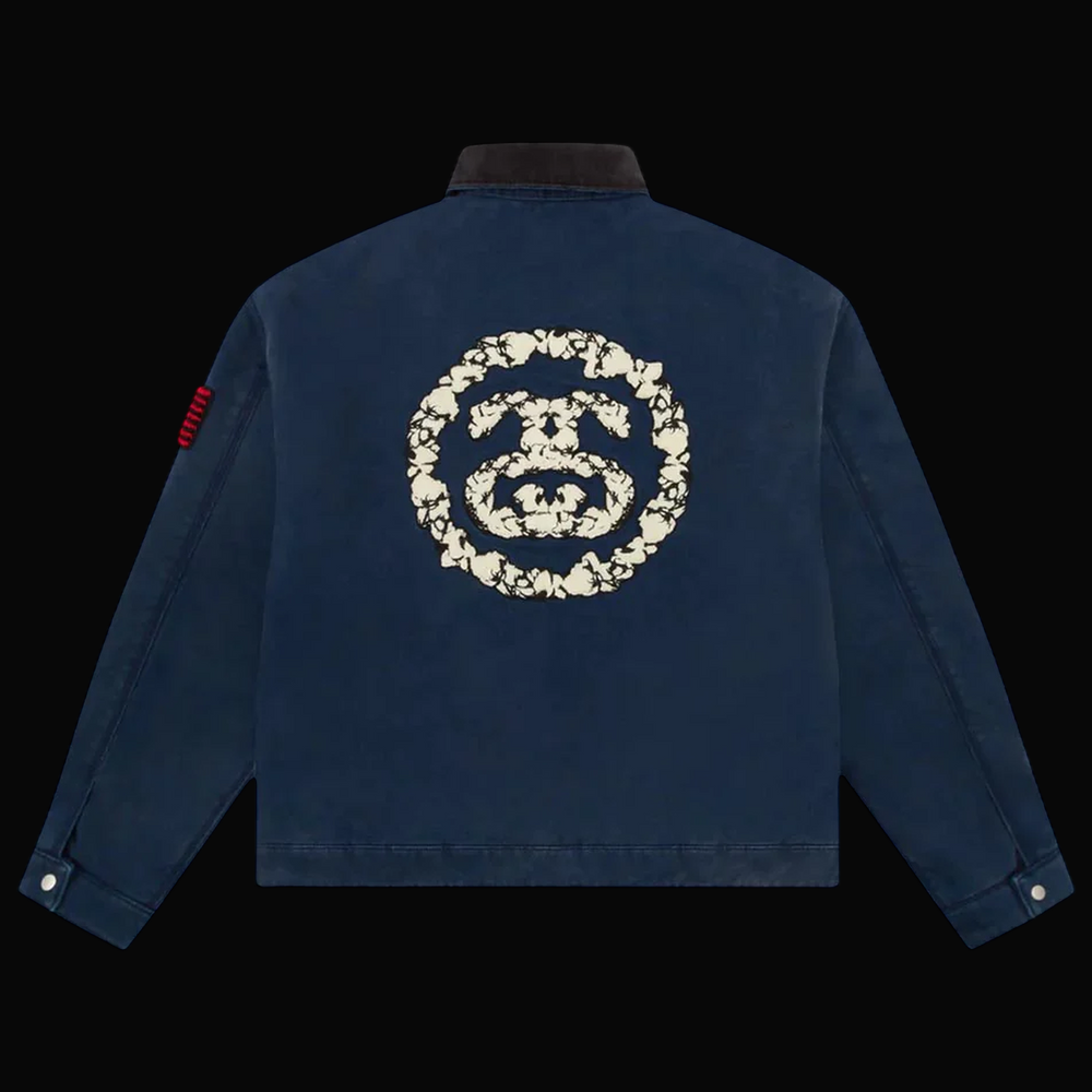 Stussy X Denim Tears Never Renege Canvas Work Jacket 'Navy'