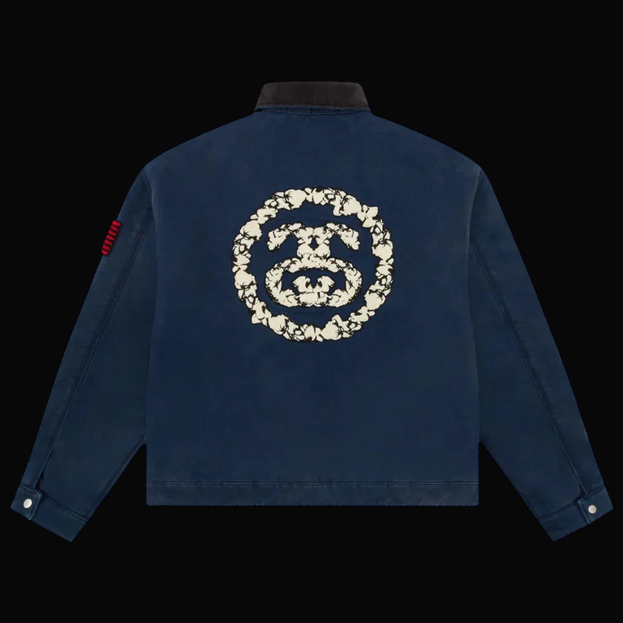 Stussy X Denim Tears Never Renege Canvas Work Jacket 'Navy'