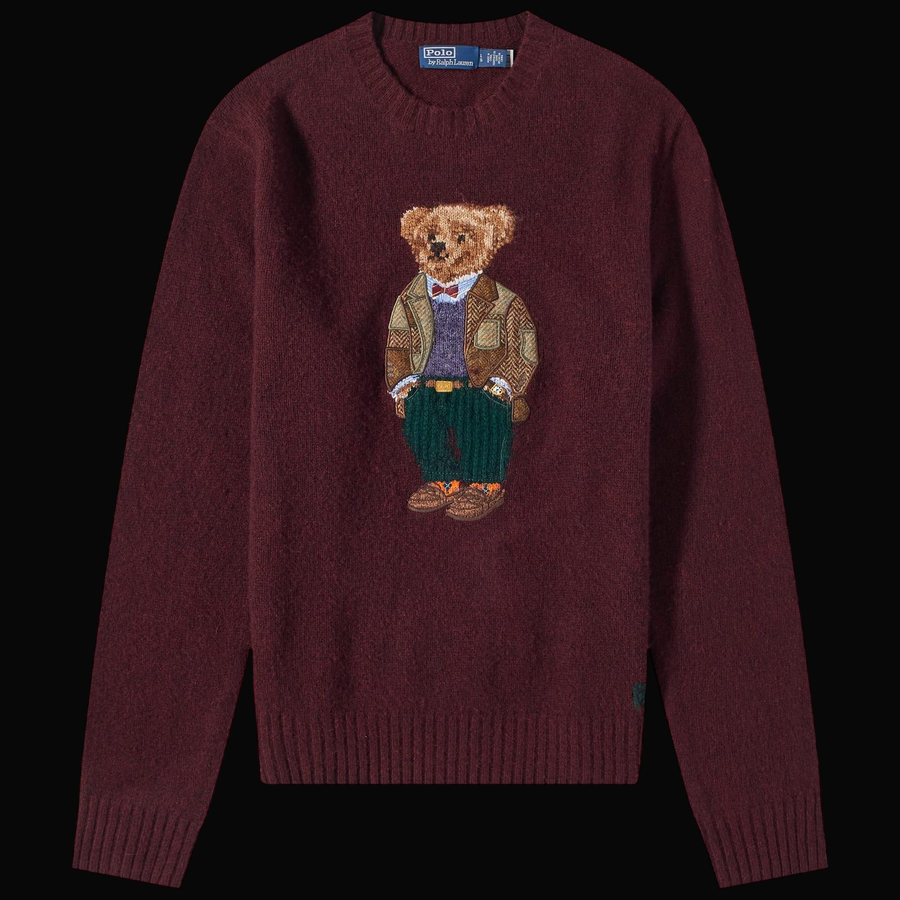 Polo Ralph Lauren Heritage Bear Crew Knit 'Burgundy'