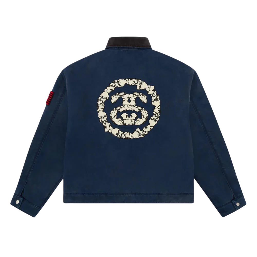 Stussy X Denim Tears Never Renege Canvas Work Jacket 'Navy'