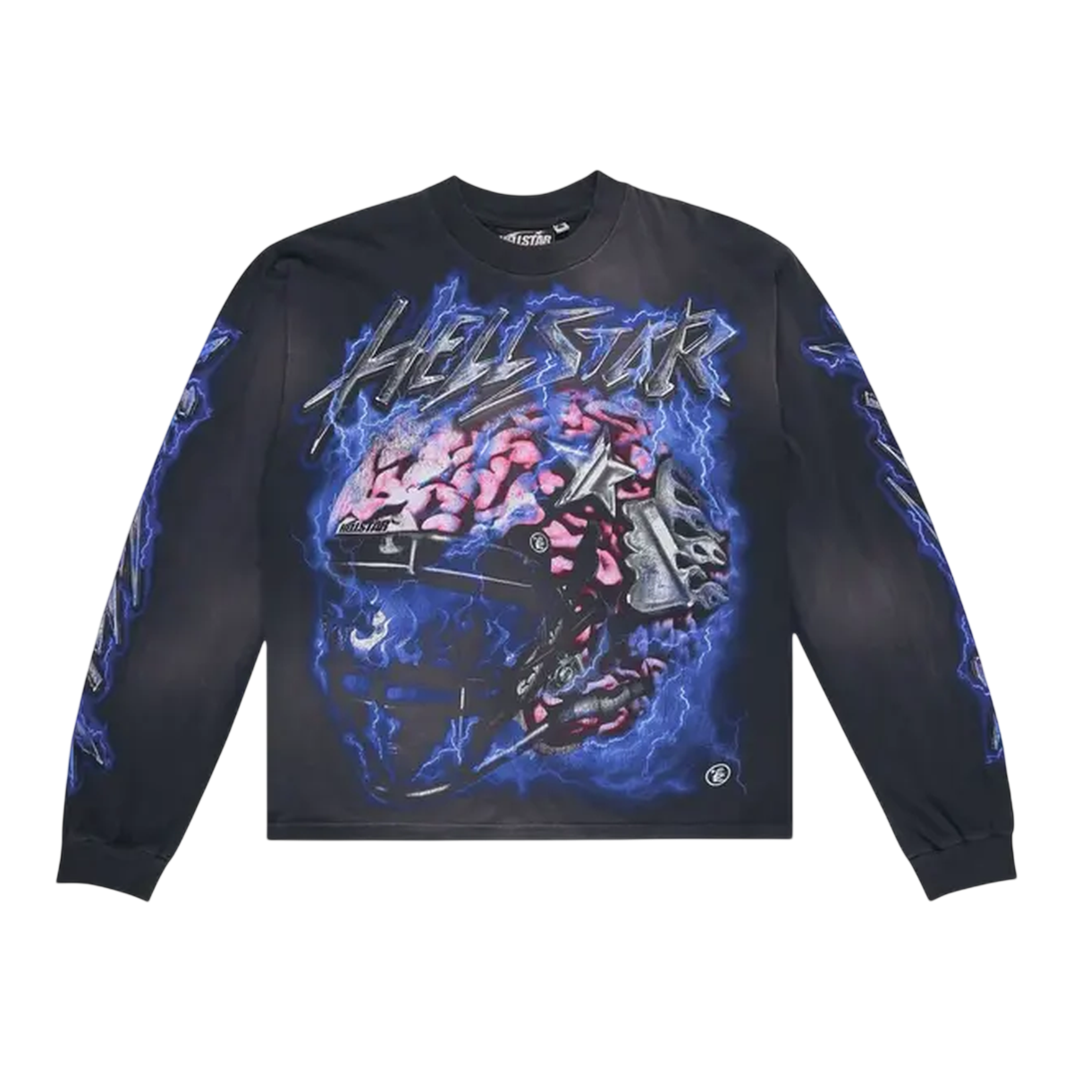 Hellstar Powered By The Star Long-Sleeve T-Shirt 'Black/Purple'