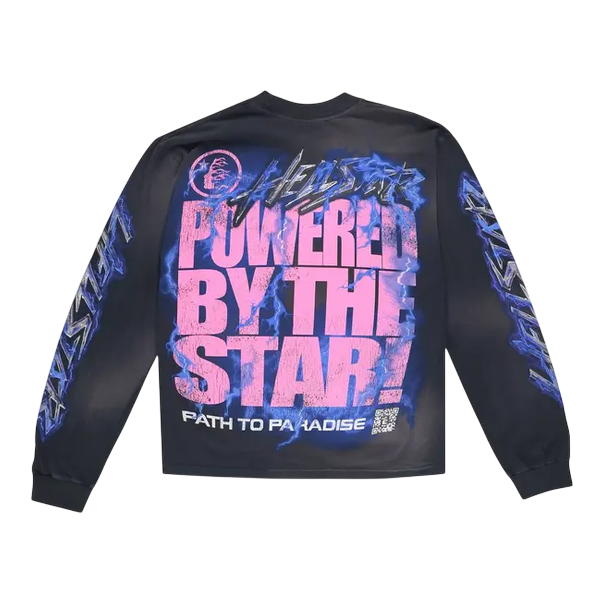 Hellstar Powered By The Star Long-Sleeve T-Shirt 'Black/Purple'
