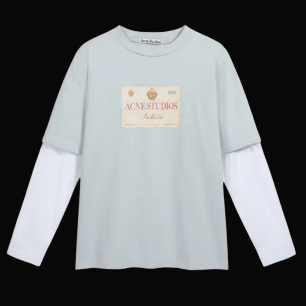 Acne Studios Layered Print T-shirt 'Dusty White'