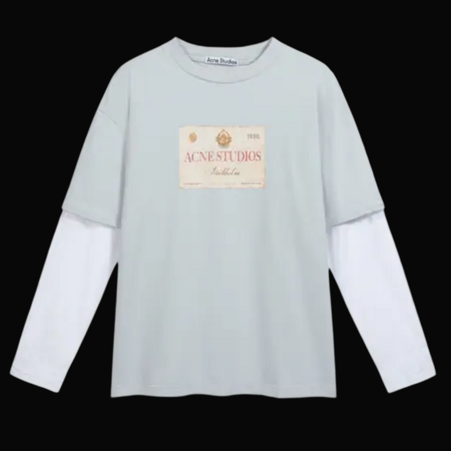Acne Studios Layered Print T-shirt 'Dusty White'