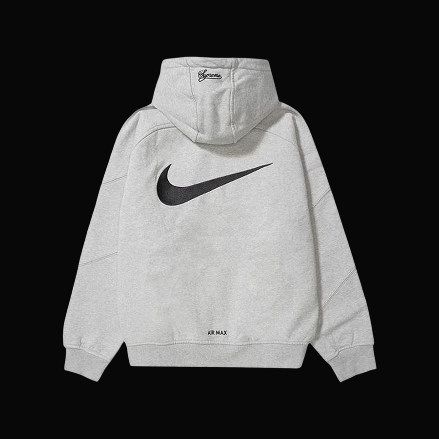 Supreme x Nike Zip Up Hooded Sweatshirt 'Heather Grey'